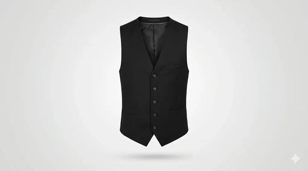 Hospitality Waistcoat – Classic Tailored Fit (Black, S, Terry- Rayon)