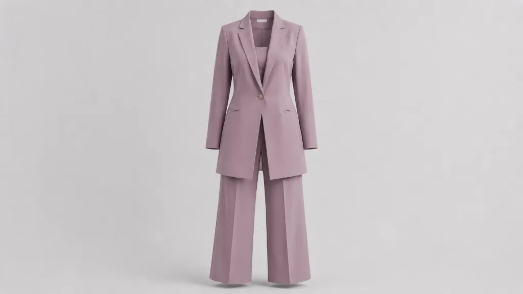 Corporate Longline Blazer Set (Dusty Mauve, S, logo, Terry- Rayon)