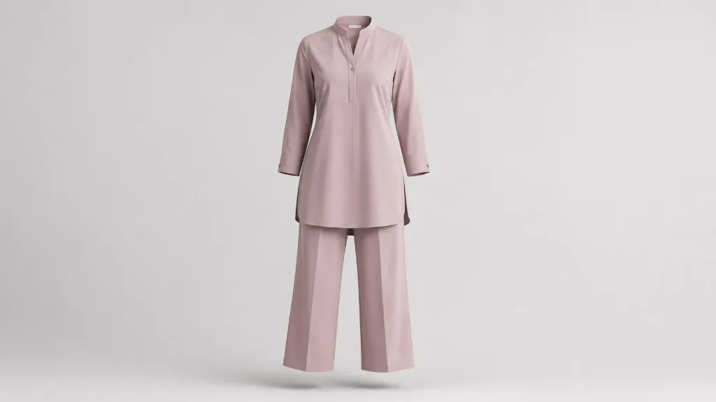 Corporate Tunic Set (Dusty Mauve, Custom, Cotton, logo)
